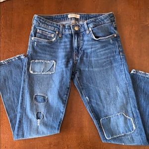Zara denim crop jeans
